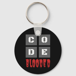 CODE BLOODコード化コンピュータプログラマーおもしろい キーホルダー