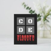 CODE BLOODコード化コンピュータプログラマーおもしろい ポストカード (スタンド正面)