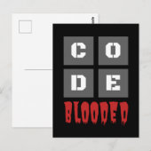 CODE BLOODコード化コンピュータプログラマーおもしろい ポストカード (正面/裏面)