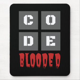 CODE BLOODコード化コンピュータプログラマーおもしろい マウスパッド