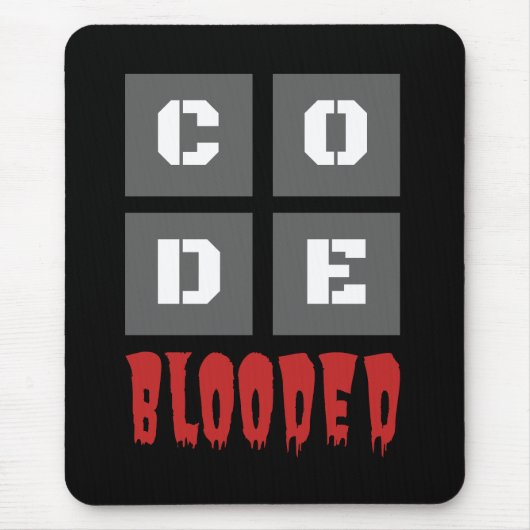 CODE BLOODコード化コンピュータプログラマーおもしろい マウスパッド (正面)