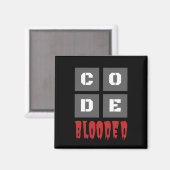 CODE BLOODコード化コンピュータプログラマーおもしろい マグネット (正面/裏面)