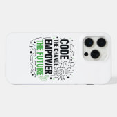 "Code Change Empower Future Case | テックレボリューション iPhoneケース (裏面横)