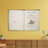 Code Civil、タイトルページで開く， 1804 キャンバスプリント (インサイチュ (リビング))