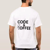 Code & Coffee Dev Tee - Clean Developer T-Shirt Tシャツ (裏面)