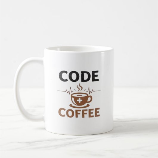 Code Coffee Nurse Humor Shift Life コーヒーマグカップ (左)