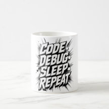 Code Debug Sleep Repeat | プログラマー コーディング
