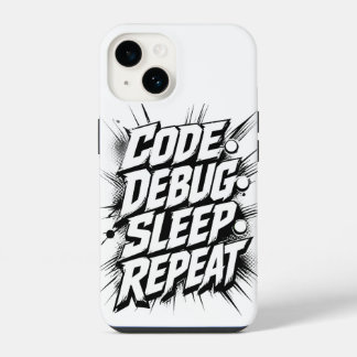 Code Debug Sleep Repeat iPhone 14ケース