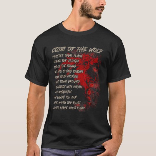 Code Of The Wolf, Protect You Family, Viking Wolf Tシャツ (正面)