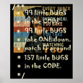 Code Software Engineer Testerのおもしろいバグ99 ポスター (正面)