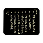 Code Software Engineer Testerのおもしろいバグ99 マグネット (横)