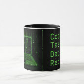 Code Teach Debug Repeat コンピュータサイエンス教師 マグカップ (中央)