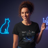 Code Whisperer Developer Cat Women's Black T-shirt Tシャツ