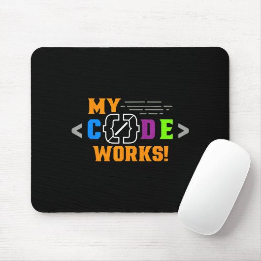 Code works funny programmer coding softwareCode wo マウスパッド (マウス)