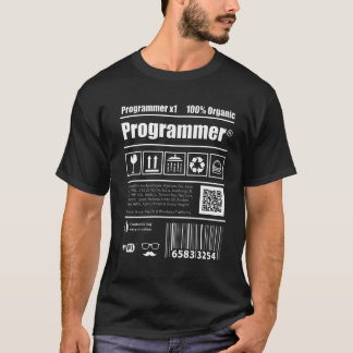 Coderプログラマのカフェイン開発者ギフト Tシャツ