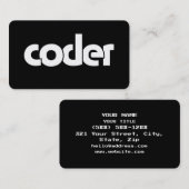Coder 名刺 (正面/裏面)