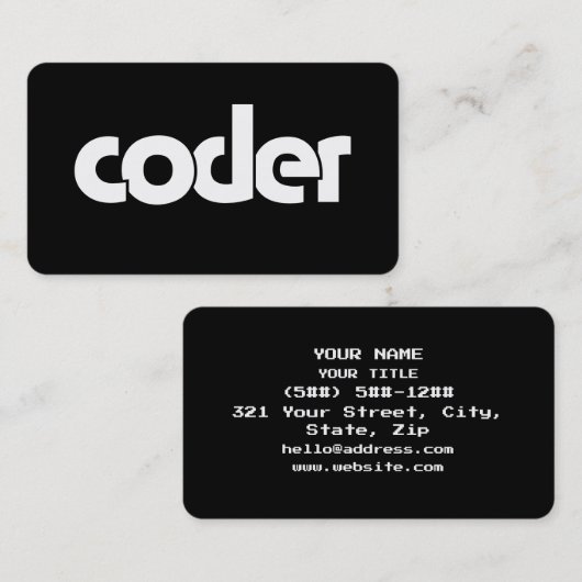 Coder 名刺 (正面/裏面)