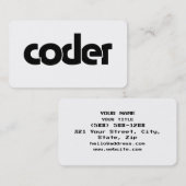Coder 名刺 (正面/裏面)