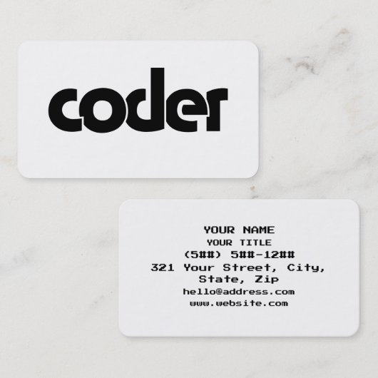 Coder 名刺 (正面/裏面)