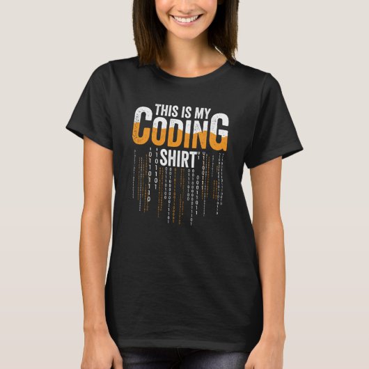 Coder Apparel This Is My Coding  Programmer Geek M Tシャツ (正面)