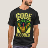 Coder coding coder computer snake developer tシャツ (正面)