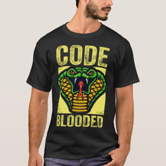 Coder coding coder computer snake developer tシャツ (正面)