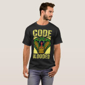 Coder coding coder computer snake developer tシャツ (正面フル)