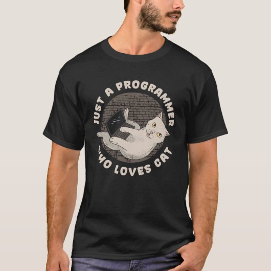 Coder Feline Developer  Software Engineer Cat Prog Tシャツ (正面)