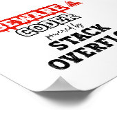 Coder Powered By Stack Overflow | Programming ポスター (角)