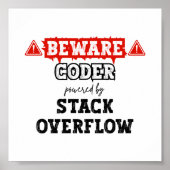 Coder Powered By Stack Overflow | Programming ポスター (正面)