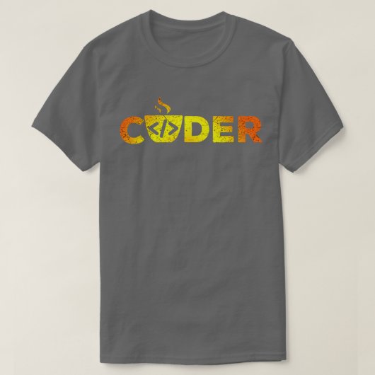 Coder Programmerソフトウェア開発者 Tシャツ (デザイン正面)