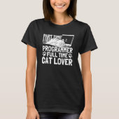 Coder Programming Developer Software  Coding Cat P Tシャツ (正面)