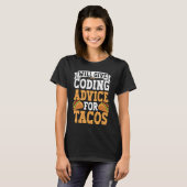 Coder  Taco  Coding Mexican Food for Programmer  3 Tシャツ (正面フル)