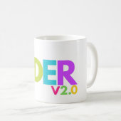 CODER V 2.0 – 開発者ギーク コーヒーマグカップ (正面右)