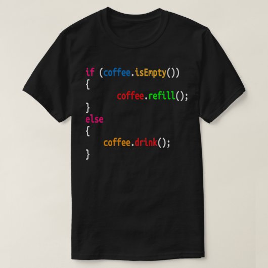 Coders Coffeeおもしろい Lov用のプログラマコーヒーギフト Tシャツ (デザイン正面)