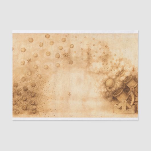 Codex Atlanticus，大砲射撃、 発砲爆弾爆弾 薄葉紙 (正面)