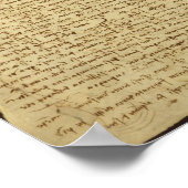 Codex Leicesterのページ， 1508-12 ポスター (角)