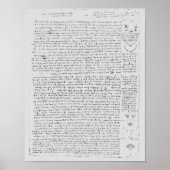 Codex Leicesterのページ， 1508-12 ポスター (正面)