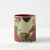 Codex Manesse中世チェスの選手マグ マグカップ (中央)