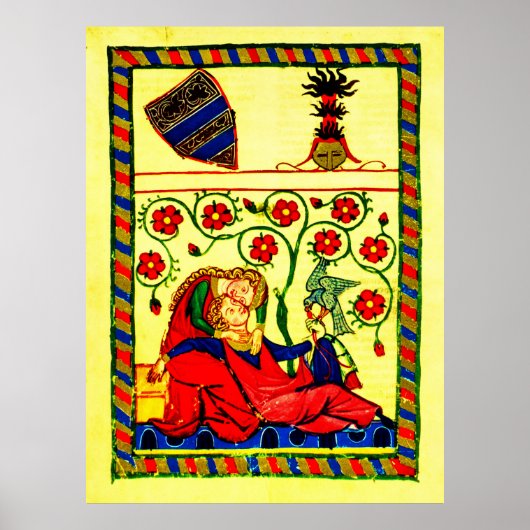 Codex Manesse – ハイデルベルク – コンラッド・フォン・アルトステテン ポスター (正面)