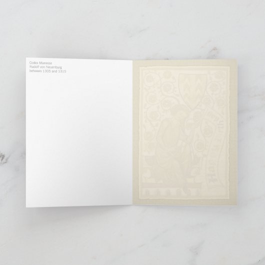 Codex Manesse CC0554誕生日カード カード (内部)