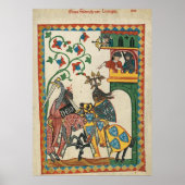 Codex Manesse Graf Friedrich von Leiningen ポスター (正面)