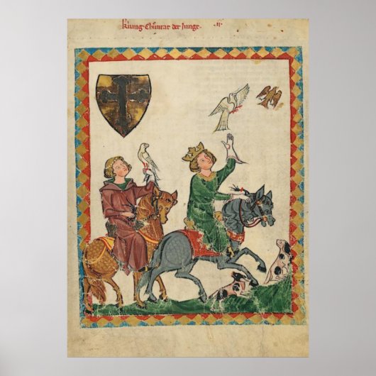 Codex Manesse - König Konrad der Junge ポスター (正面)