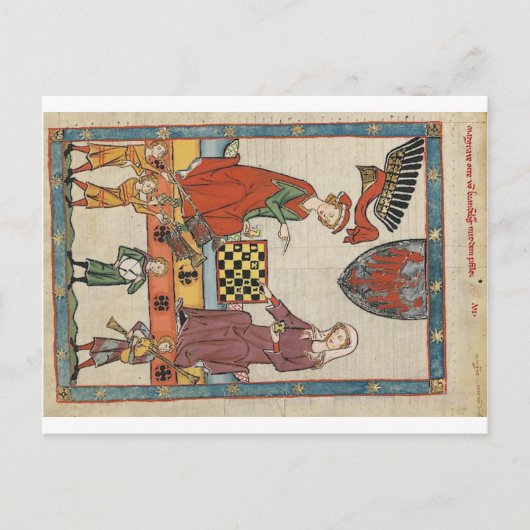 Codex Manesse - Markgraf Otto von Brandenburg Post ポストカード (正面)