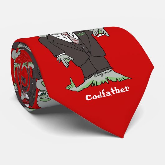 Codfatherの漫画の魚の首のタイ ネクタイ (ロール)