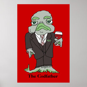 Codfatherポスタープリントの魚 ポスター