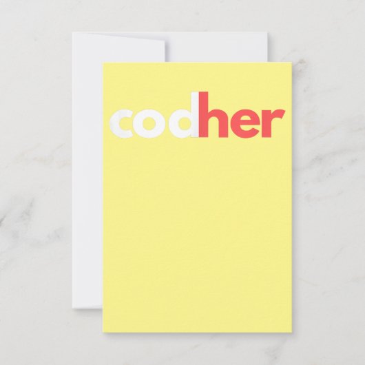 Codher Girl Programmer Women Stem Engineer愛好家 サンキューカード (正面)