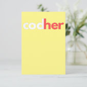 Codher Girl Programmer Women Stem Engineer愛好家 サンキューカード (スタンド正面)