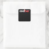 Codher Girl Programmer Women Stem Engineer愛好家 スクエアシール (バッグ)