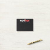 Codher Girl Programmer Women Stem Engineer愛好家 ポストイット (デスク上)